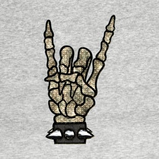 THROW UP THE HORNS - iron plate T-Shirt